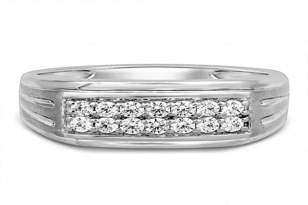 Helzberg Diamonds’ Men’s ½ Ct. Tw. Diamond Ring in 10K White Gold