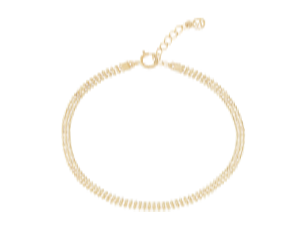 Mejuri's Triple Beaded Chain Bracelet