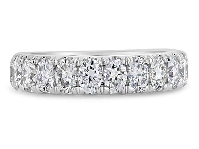 RobbinsBrothers E3 Lab-Grown 14K Diamond Wedding Band in White Gold