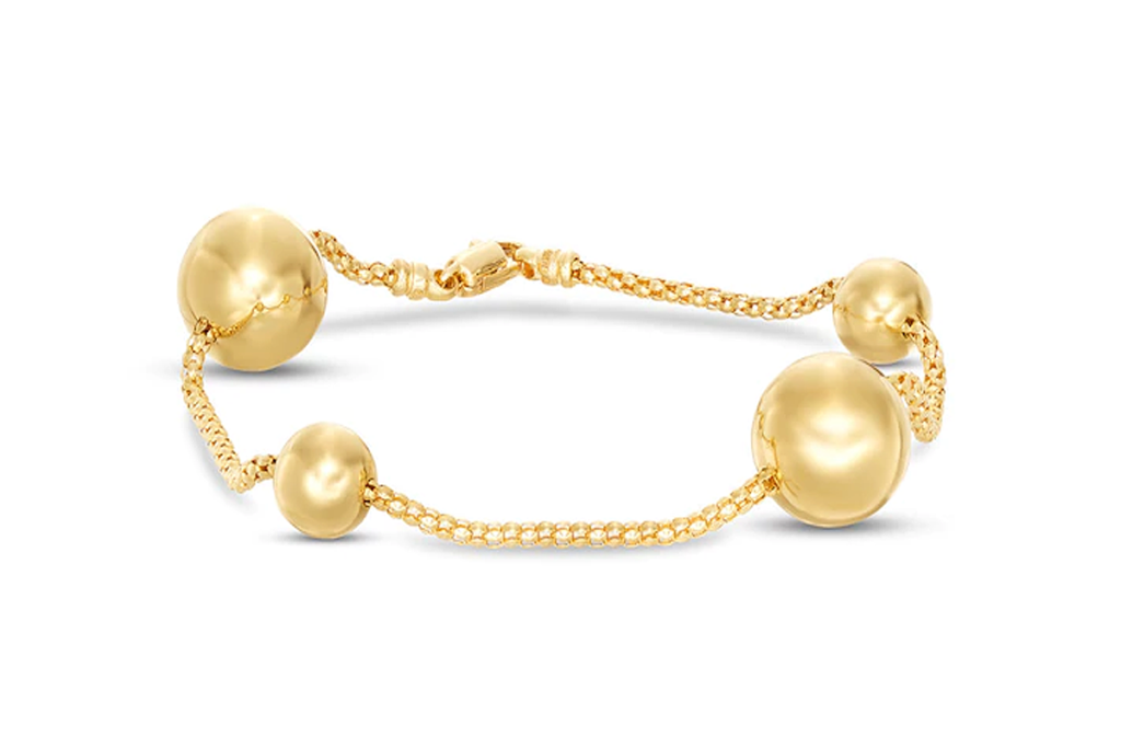 Jared’s Popcorn Chain & Sphere Bracelet in 14K Yellow Gold