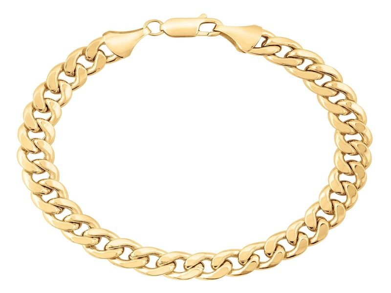 Reeds Jewellers’ Men’s Yellow Gold Cuban Link Chain Bracelet