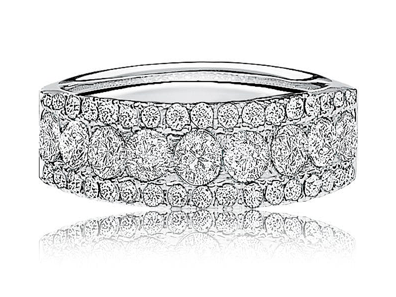 Rogers & Hollands' Diamond Anniversary Band 1ctw. in 14k White Gold (ALR-11048)