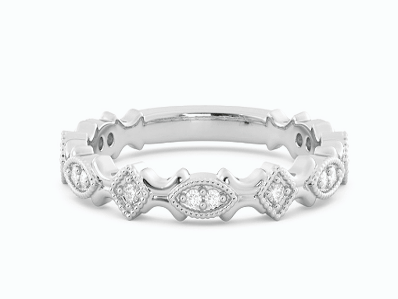 E-wedding Bands' Platinum Delphi Diamond Ring