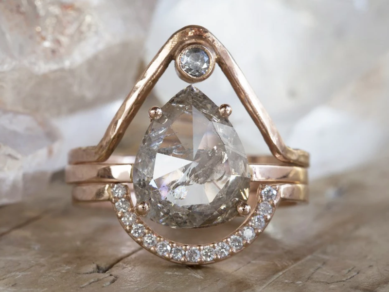 Alexis Russell's Pavé Diamond Arc Wedding Ring