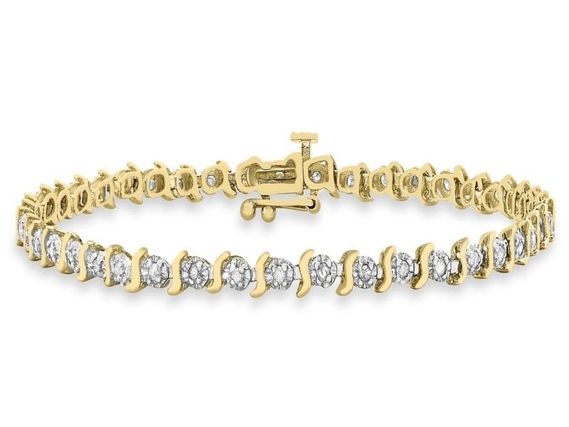 Harper Kendall London’s 9K Yellow Gold, 0.50-CT Diamond Wave-Link Bracelet