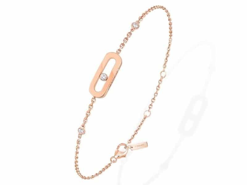Messika's Rose Gold Diamond Chain Bracelet Move Classique