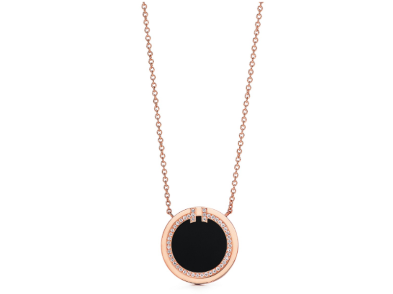 Tiffany & Co.'s Diamond and Black Onyx Circle Pendant