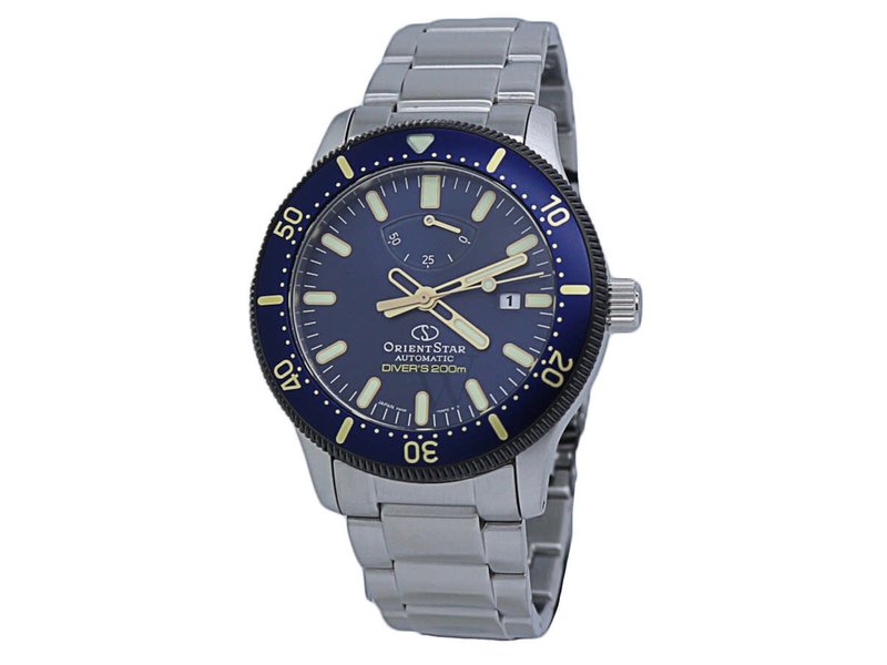 World of Watches Men's Orient Star Stainless Steel Blue Dial