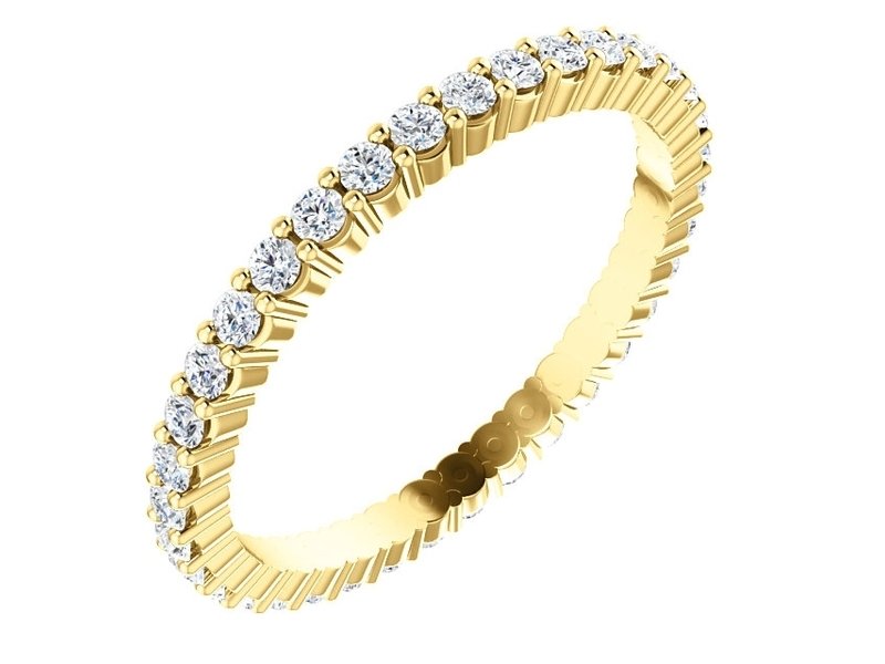 WeddingBands.com 14k Shared Prongs Eternity Band