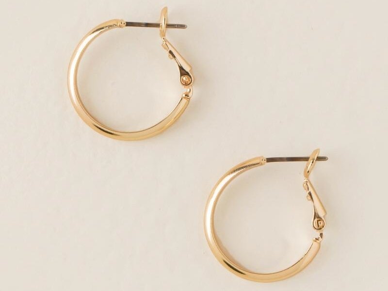 Francesca's Eda Small Gold Hoops