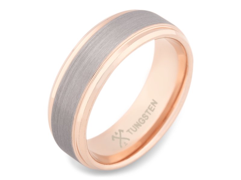 Manly Bands The Gentleman Rose Gold-Plated Tungsten Ring