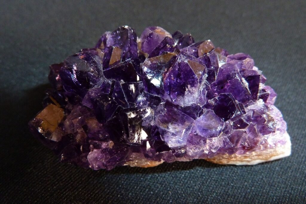 Uncut purple gemstone