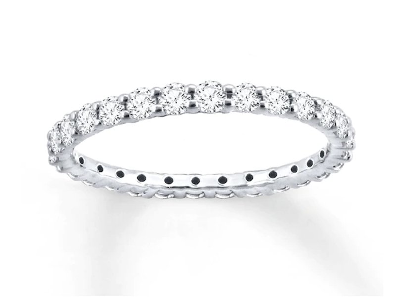 Kay Jewelers 1 C.T. T.W Round-cut Diamond Eternity Ring in 14K White Gold