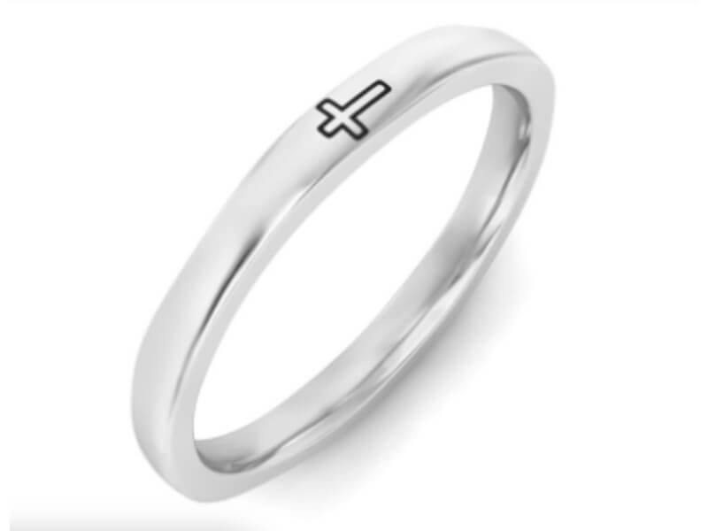 Slate & Tell’s Cross Stamped Stackable Ring