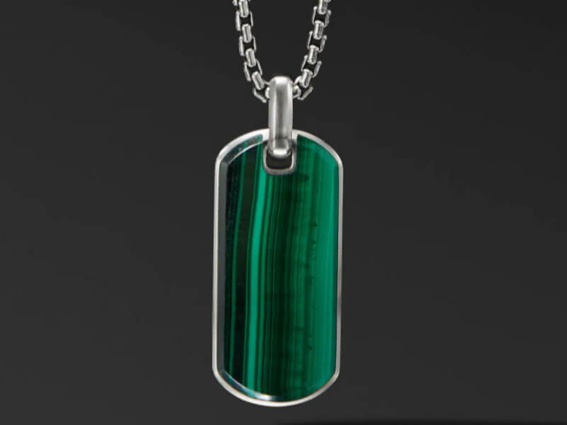 David Yurman Streamline Tag with Malachite