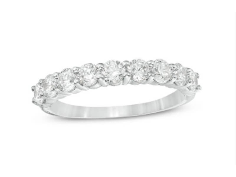 Peoples Jewellers 0.95 CT. T.W. Diamond Wedding Band in 10K White Gold