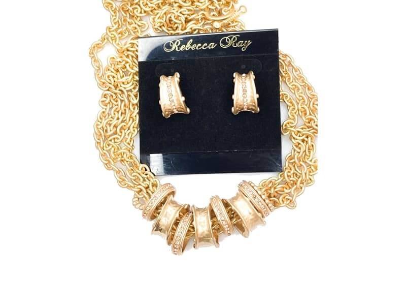 Rebecca Ray Jewelry Matte Gold Earring Set