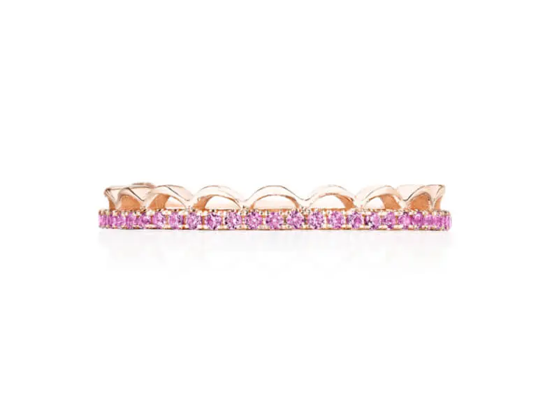 Tacori 18K Rose Gold Crescent Crown Wedding Ring