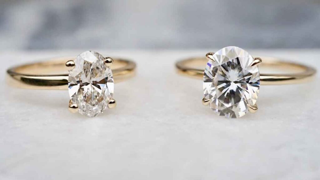 Moissanite vs lab-grown diamonds