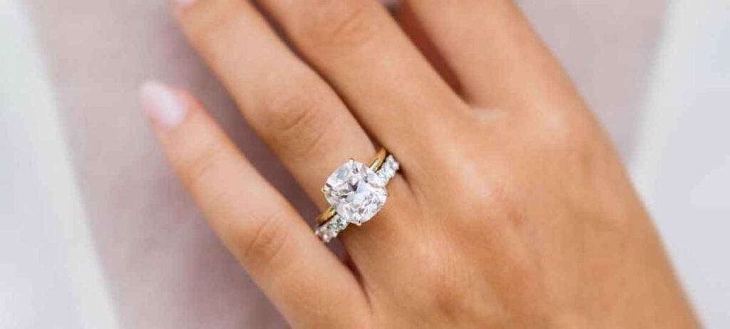 Moissanite engagement ring