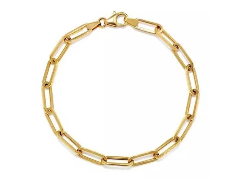 Sam’s Club 14K Italian Gold Small Link Paperclip Bracelet