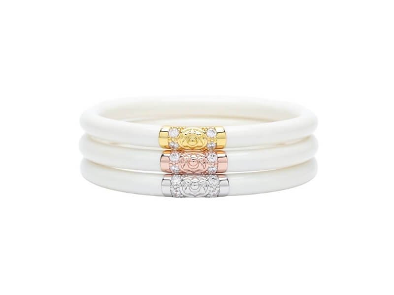 BuDhaGirl Three Kings All Weather Bangles in Ivory