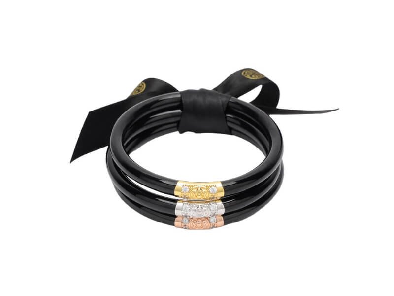 BuDhaGirl Three Kings All Weather Bangles in Black