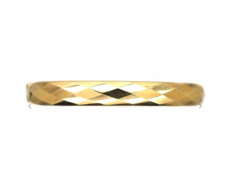 The Antique Jewellery Company Retro 9ct Gold Faceted Bangle