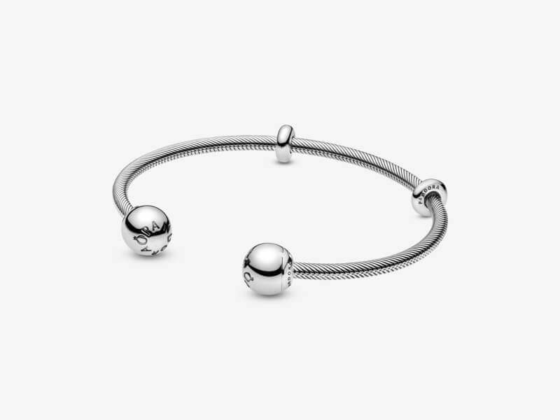 Pandora Moments Snake Chain Style Open Bangle