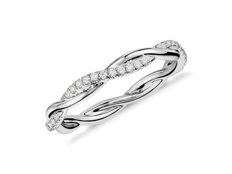 Blue Nile Petite Twist Diamond Eternity Ring