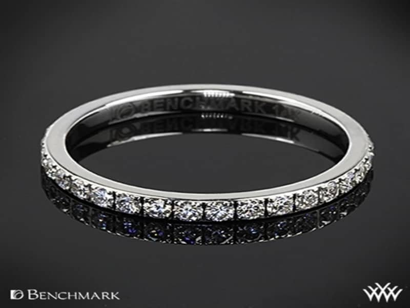 Whiteflash 14k White Gold Benchmark Full Eternity Diamond Wedding Ring