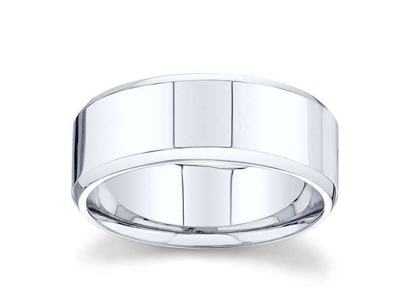 Novell 14k White Gold 8 mm Wedding Band