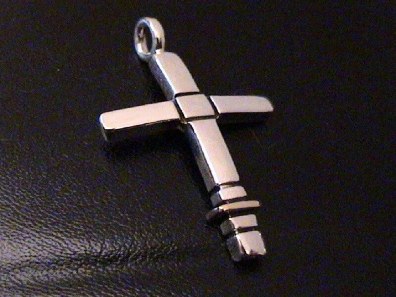 RJH Jewelry's Sterling Silver Cross with 14K Gold