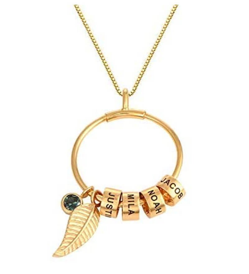 Myka Personalized Jewelry Linda Circle Pendant Necklace