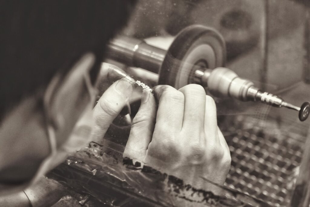 A jeweler at work