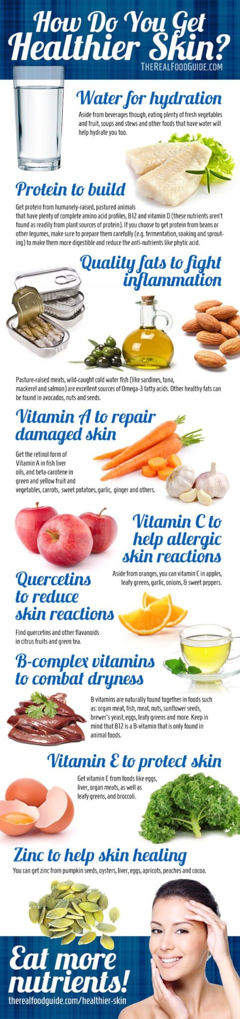How do you get healthier skin infographic