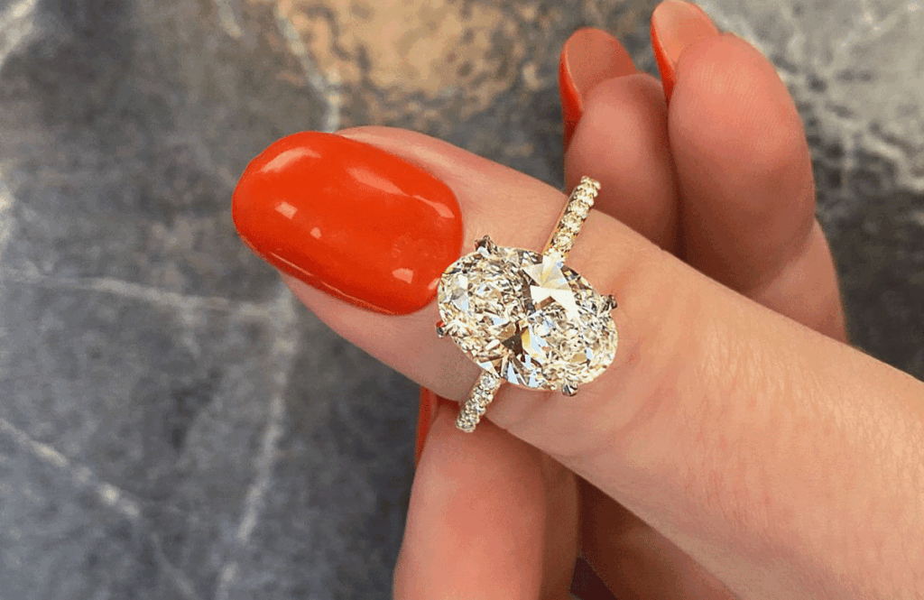 Kourtney Kardashian's oval engagement ring