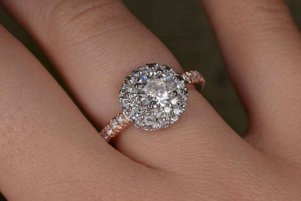 Cluster Setting Engagement Ring example