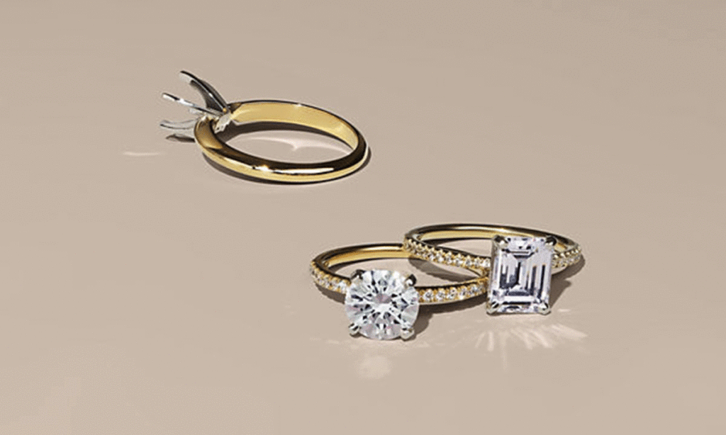 Blue Nile Yellow Gold Diamond engagement ring