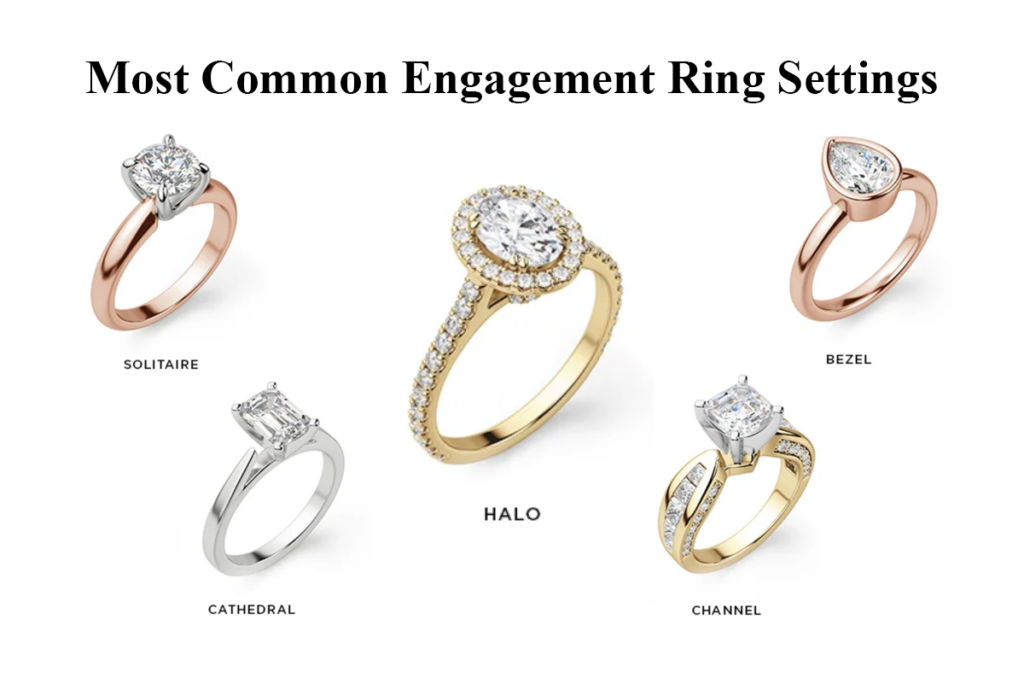 The most common engagement ring settings