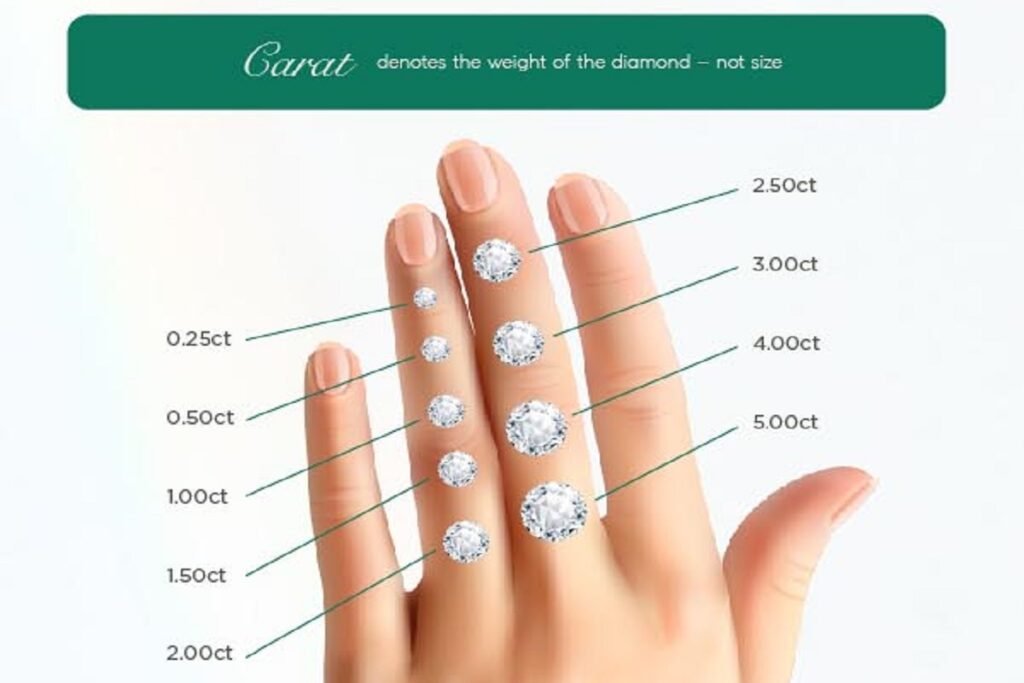 diamond carat infographic