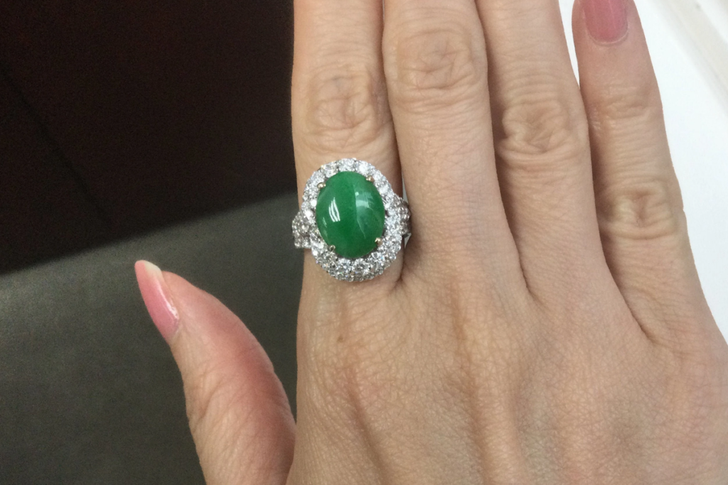 Women's antique jade ring