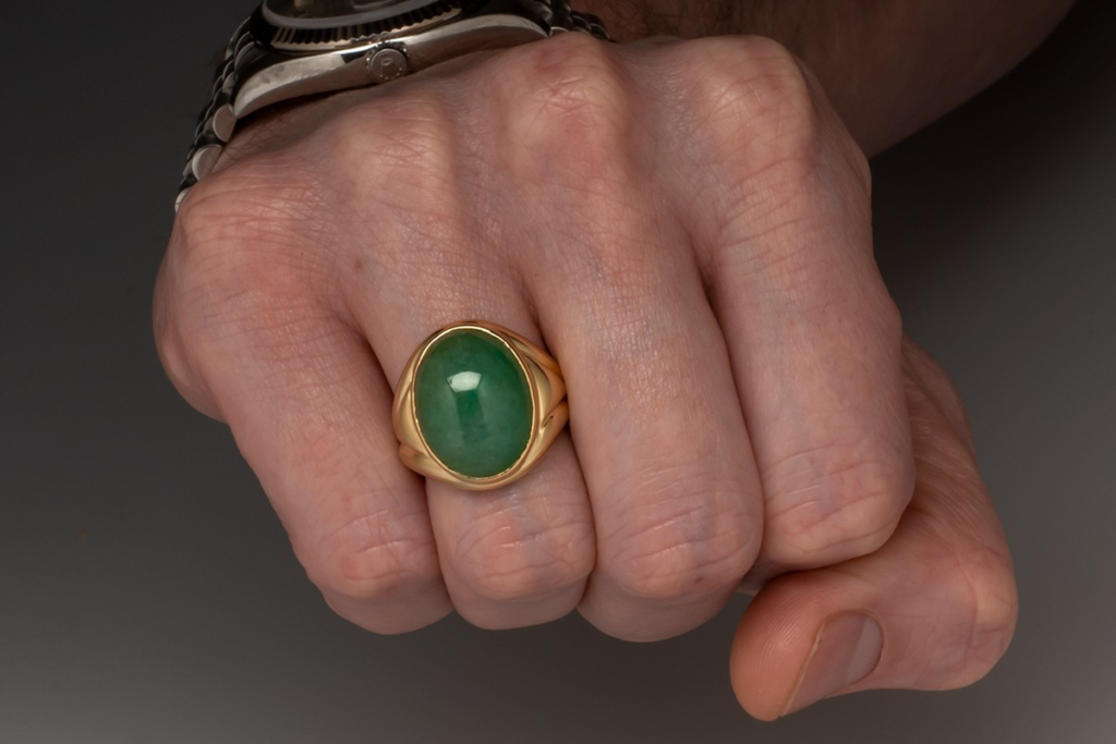 Men's jade ring