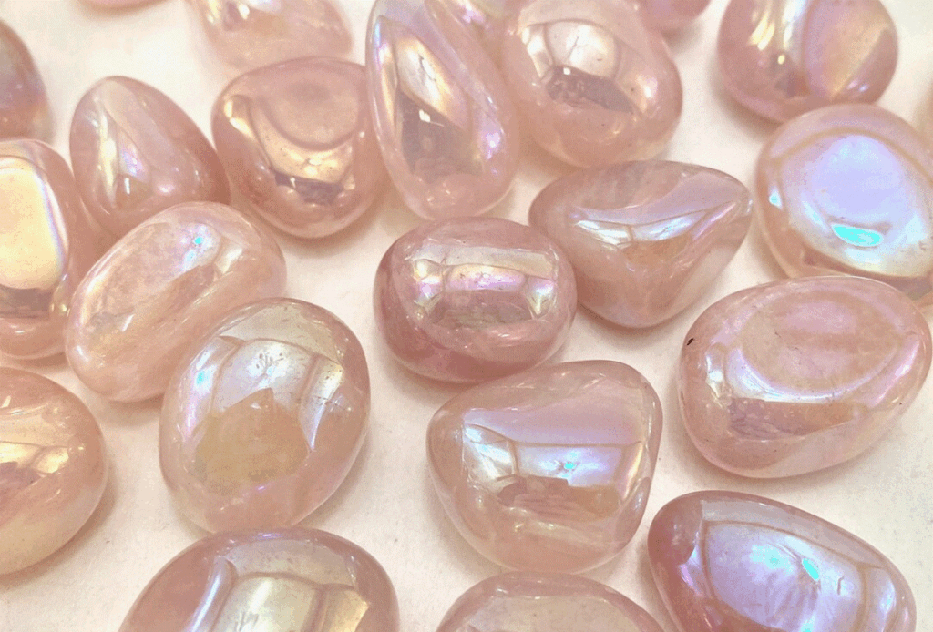 rose aura quartz