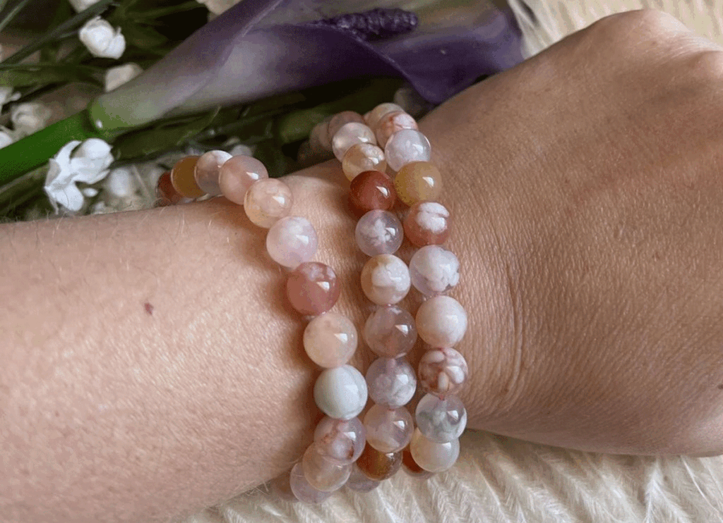 flower agate bracelet