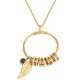 Myka Personalized Jewelry Linda Circle Pendant Necklace